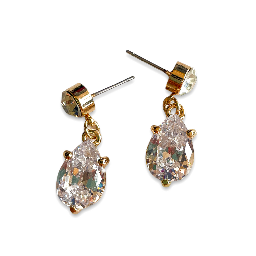 Gold Midnight Jeweled Earring