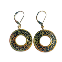 Load image into Gallery viewer, Grecian Gold Detailed Hooped Earrings
